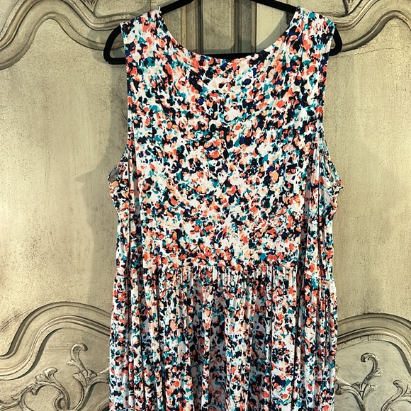 Apt 9-3/4 length sundress in comfortable multi colored printed fabric - 2X - Picture 2 of 10